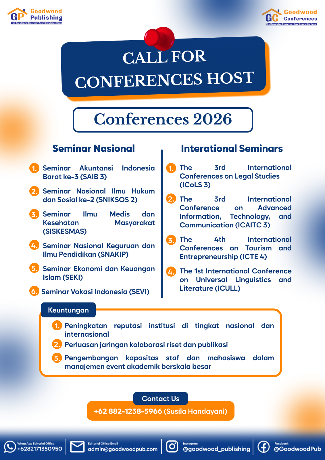 Call for Conference Host